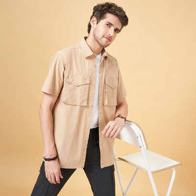 Urban Ranger by Pantaloons Men Solid Casual White Shirt