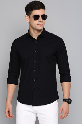 Lee Cross Men Solid Casual Black Shirt