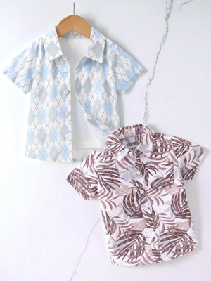 KHODAL TRENDZ Boys Printed Casual Multicolor Shirt(Pack of 2)