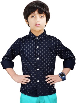 MADE IN THE SHADE Boys Printed Casual Blue Shirt