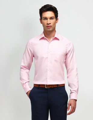ARROW Men Solid Formal Pink Shirt