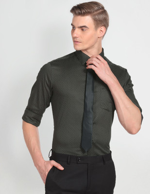 ARROW Men Printed Formal Grey Shirt