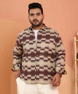 Instafab Plus Men Geometric Print Casual Multicolor Shirt