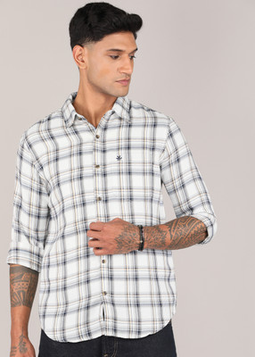 WROGN Men Checkered Casual Black, White Shirt