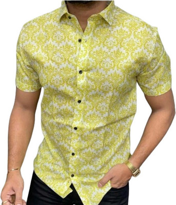 ISUEL Febb Men Solid Casual Light Green, White Shirt
