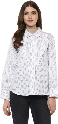 MODA ELEMENTI Women Printed Casual White Shirt