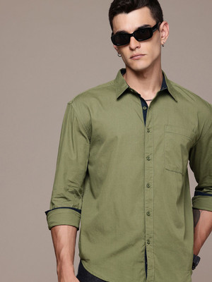 Roadster Men Solid Casual Blue Shirt