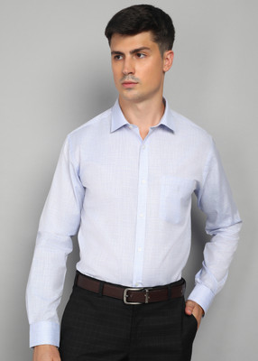 PARK AVENUE Men Solid Formal Light Blue Shirt