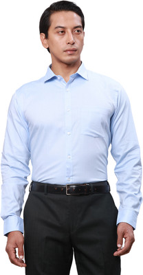 PARK AVENUE Men Solid Formal Blue Shirt