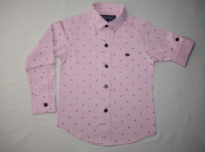 Master Collection Baby Boys Printed Casual Pink Shirt