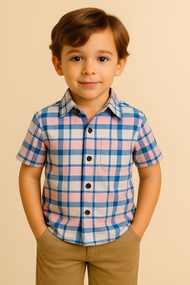 SWAGHOSH Boys Checkered Casual Multicolor Shirt