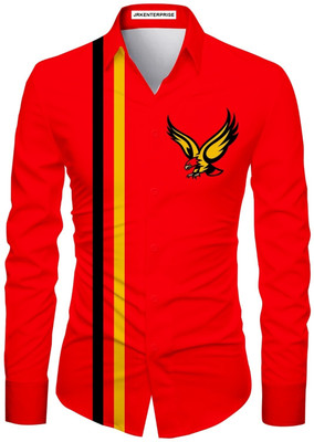 JRKENTERPRISE Men Printed Casual Red Shirt