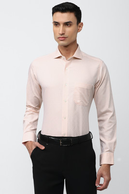 VAN HEUSEN Men Printed Formal Pink Shirt