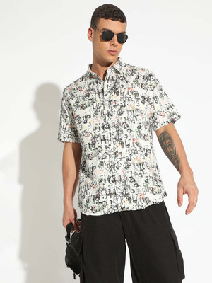 SHOWOFFFF Men Printed Casual Multicolor Shirt