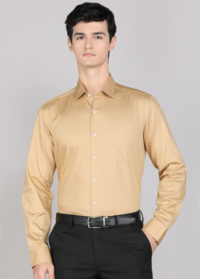 ARROW Men Solid Formal Brown Shirt