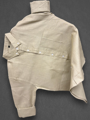 METRONAUT Men Solid Casual Beige Shirt