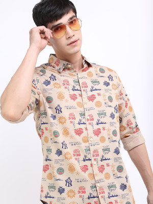 HIGHLANDER Men Printed Casual Multicolor Shirt