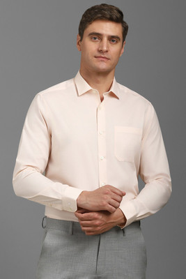 LOUIS PHILIPPE Men Solid Formal Beige Shirt