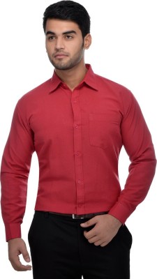 DESHBANDHU KHADI Men Solid Formal Red Shirt