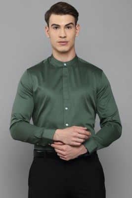 LOUIS PHILIPPE Men Solid Formal Green Shirt