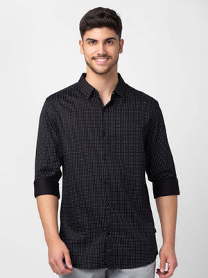 Spykar Men Printed Casual Green Shirt