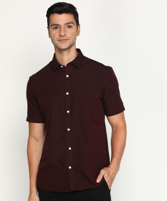 INDIAN TERRAIN Men Solid Casual Red Shirt