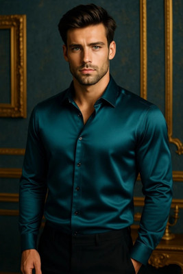 FABDACK Men Solid Casual White Shirt