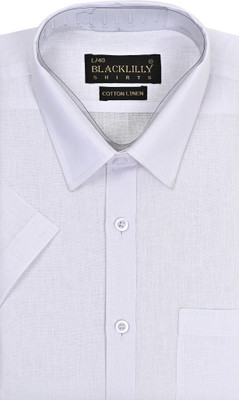 Loco Fashion Men Solid Formal White Shirt