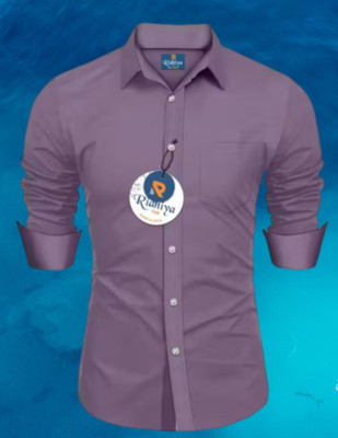 VASTRAM Men Solid Formal Purple Shirt