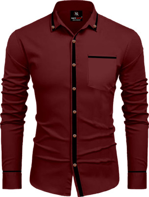kia international Men Solid Formal Yellow Shirt