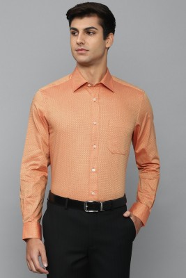 LOUIS PHILIPPE Men Checkered Formal Orange Shirt