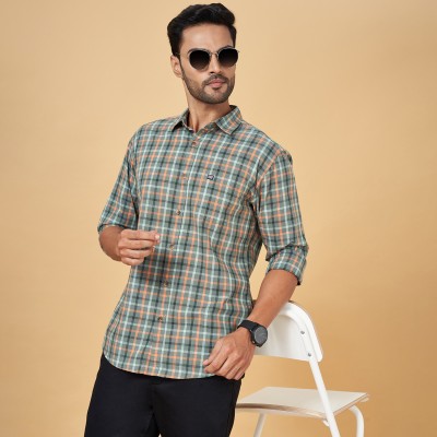 Byford by Pantaloons Men Checkered Casual Green Shirt