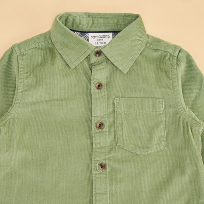 Pantaloons Baby Baby Boys Solid Casual Green Shirt