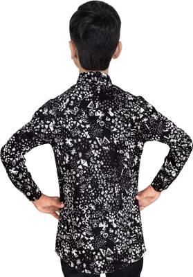 MADE IN THE SHADE Boys Printed Casual Black Shirt