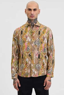 Snitch Men Printed Casual Multicolor Shirt