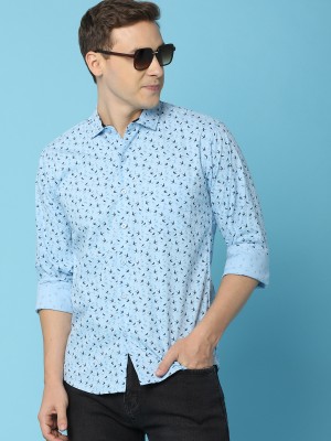 V-MART Men Printed Casual Blue Shirt