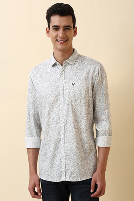 Allen Solly Men Printed Casual Cream Shirt