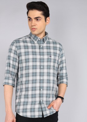 Arrow Sport Men Checkered Casual Green Shirt