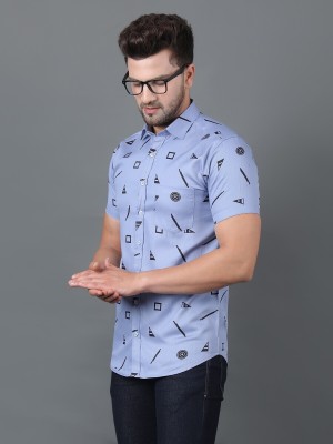 Chahat creation Men Solid Casual Blue Shirt