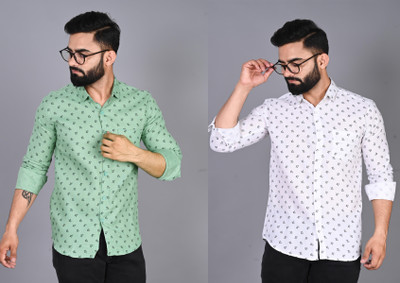 FUBAR Men Printed Casual Multicolor Shirt(Pack of 2)