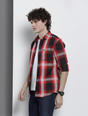 The Indian Garage Co. Men Checkered Casual Black Shirt