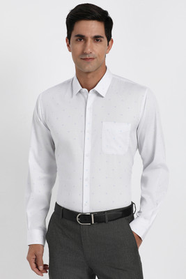 PETER ENGLAND Men Printed Casual Grey Shirt