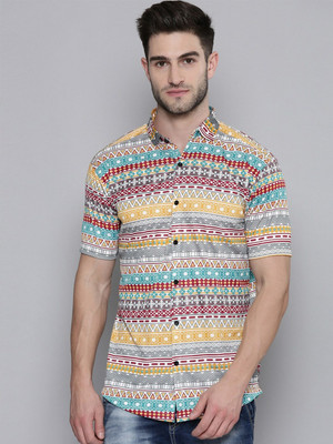 ELEPANTS Men Printed Casual Multicolor Shirt