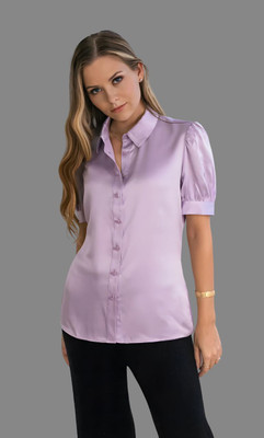 Hityyani Women Solid Formal White Shirt