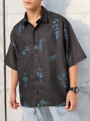 Kook N Keech Men Printed Casual Black Shirt