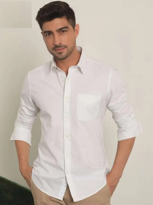 SG GOLDTOUCH Men Solid Casual White Shirt
