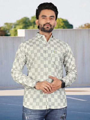ALVIN ENTERPRISE Men Printed Casual Gold Shirt