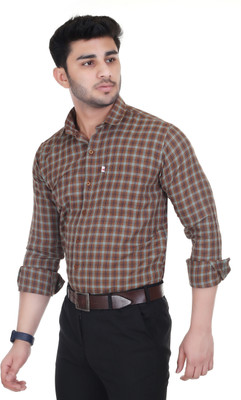 Trending Ayansh Men Solid Casual Brown Shirt