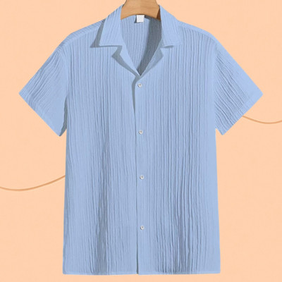 Nita creation Men Self Design Formal Gold Shirt