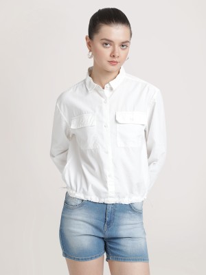 Bene Kleed Women Solid Casual White Shirt